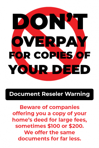 don't overpay for copies of your deed